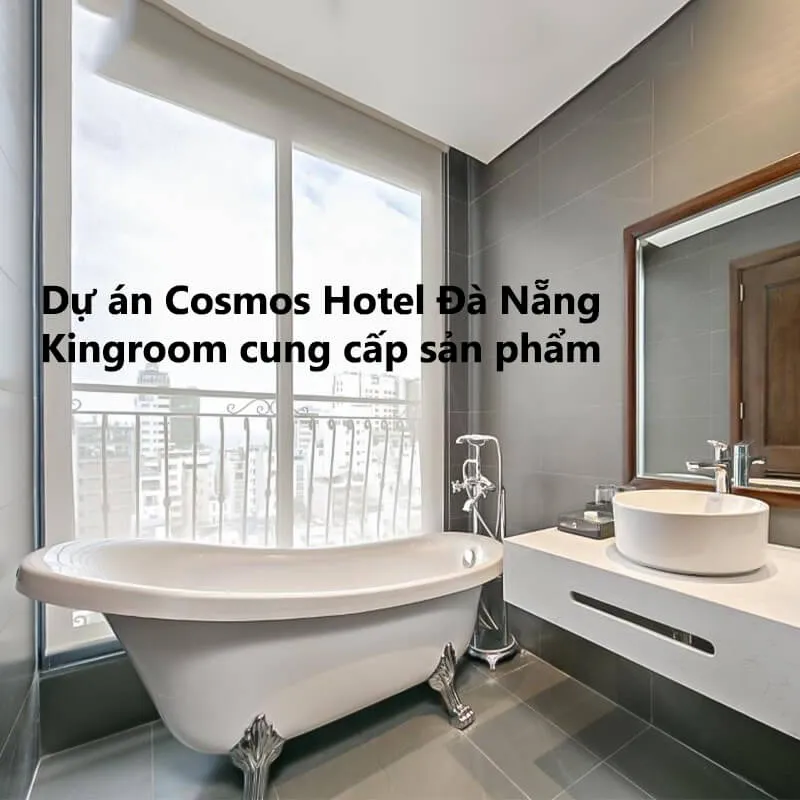 Phòng tắm với buồng tắm đứng Kingroom tại Cosmos Hotel Đà Nẵng.