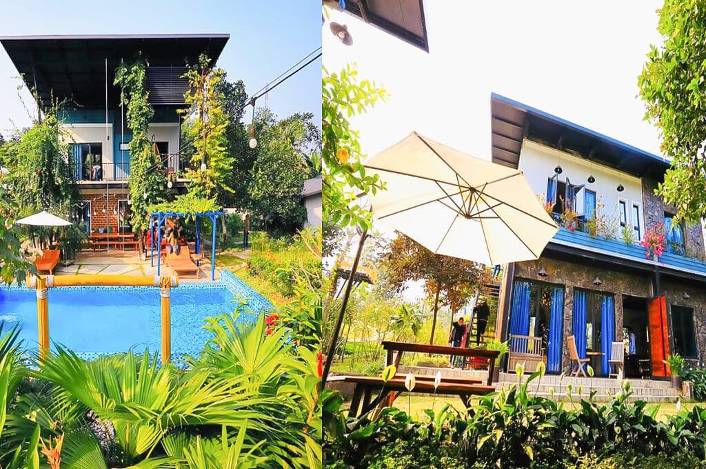 Khu nghỉ dưỡng Padme Villas Ba Vì với hồ bơi và không gian xanh.