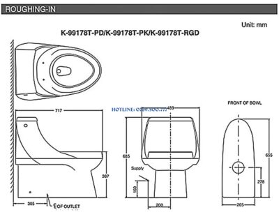 Bồn Cầu Kohler K-99178T-RGD- 0 - ảnh 2