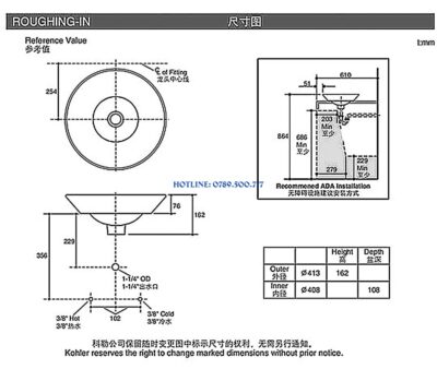 Chậu Rửa Kohler K-14223-SR2- 0 - ảnh 2