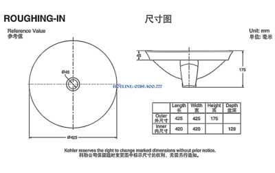 Chậu Rửa Kohler K-21537T-P8: Tráng Men Phong Cách Cổ Điển - ảnh 2