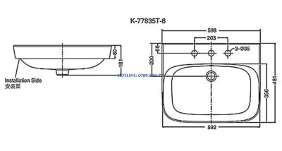 Chậu Rửa Kohler K-77835T-8-0 Cao cấp - ảnh 2