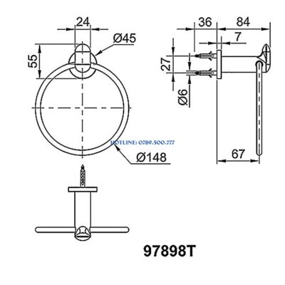 Vòng Khăn Kohler K-97898T-CP | Tô Điểm Cho Phòng Tắm Của Bạn - ảnh 2