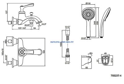 Sen Tắm Kohler K-75523T-4-CP: Hiện đại & Tinh Tế - ảnh 2