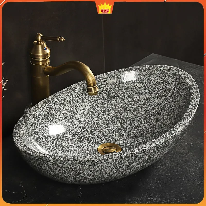 lavabo đá marble xám bầu dục lx60-kingroom-1