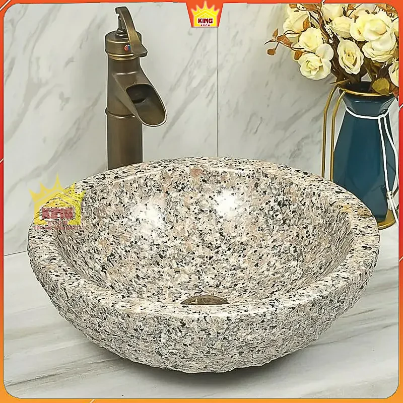 chậu đá granite màu xám đốm sp81-kingroom 1