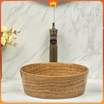 chậu đá tự nhiên travertine tròn cdt40-kingroom-2