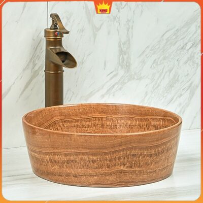 chậu đá tự nhiên travertine tròn cdt40-kingroom-3