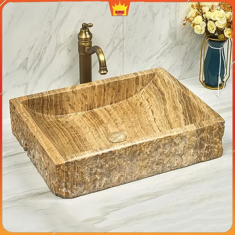 chậu đá tự nhiên travertine chữ nhật tvg40-kingroom-1