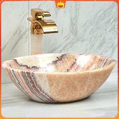 chậu đá tự nhiên travertine oval ds10-kingroom-2