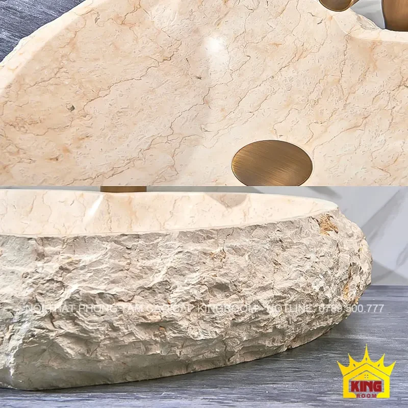 chi tiet ben trong va ngoai chau da marble mau be nhat n445