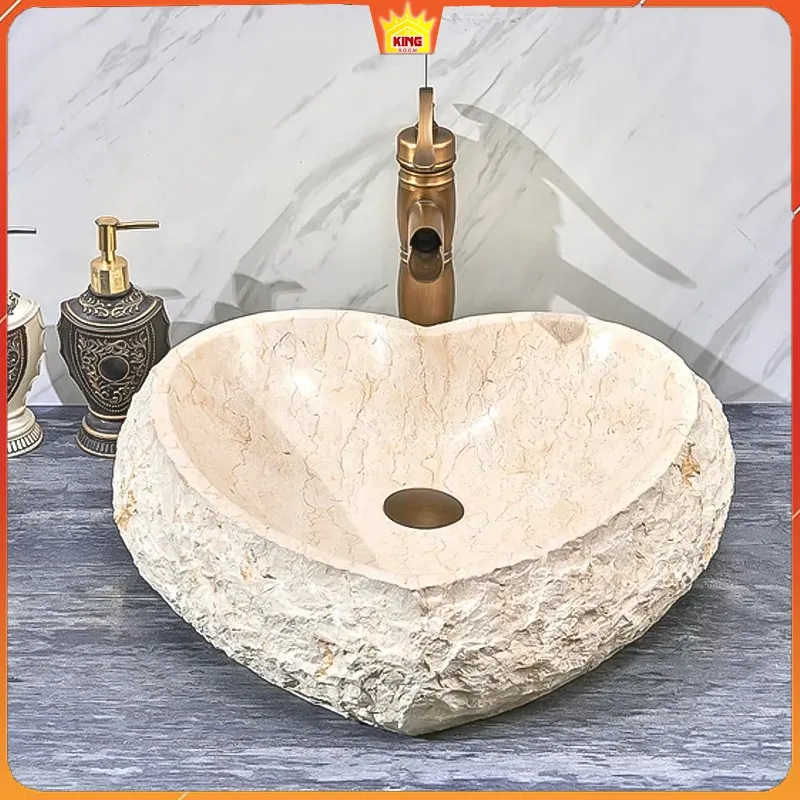 chậu đá marble màu be nhạt n445-kingroom-1