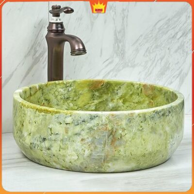 Lavabo Đá Tự Nhiên Travertine Xanh Rêu LTE30: Đẹp Tự Nhiên - ảnh 2