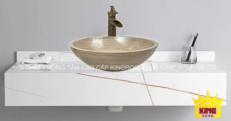 lavabo đá tự nhiên travertine trs10 vẻ đẹp từ thiên nhiên 