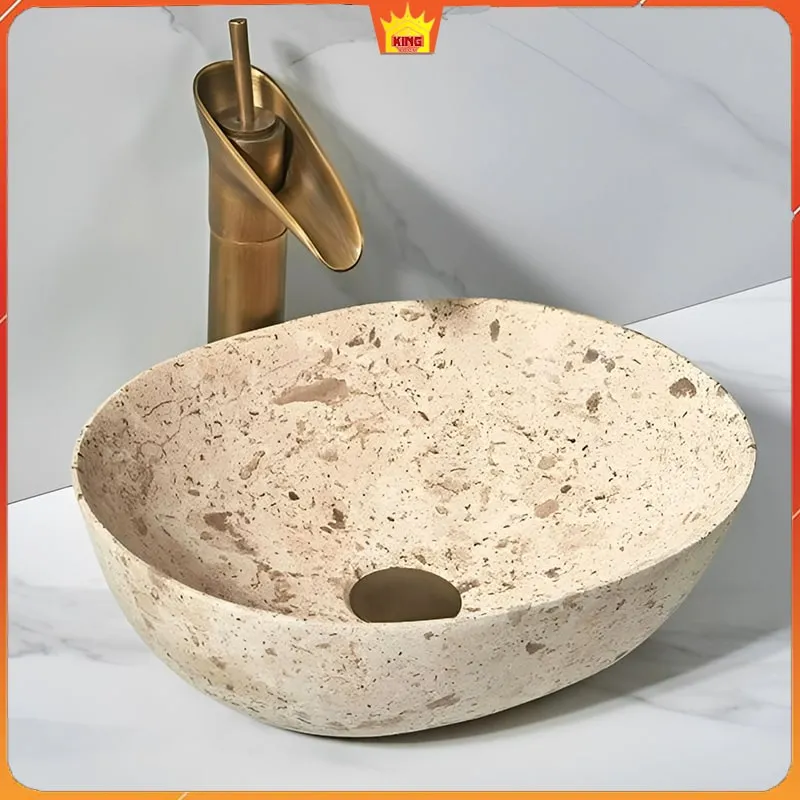 lavabo đá tự nhiên travertine xs12-kingroom-1