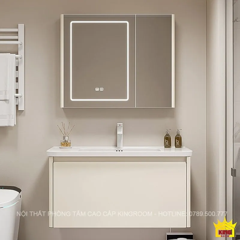 Tủ Chậu Lavabo AV2 với đèn LED viền sang trọng, nâng tầm không gian nghỉ ngơi