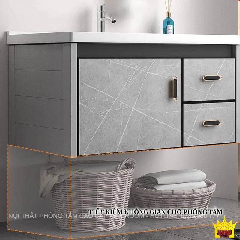 Tủ lavabo inox 304 ST5 tiết kiệm không gian với thiết kế thông minh