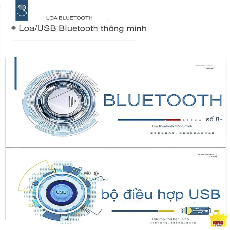 Loa/USB Bluetooth thông minh tích hợp trong Phòng Xông Hơi Ướt SK2