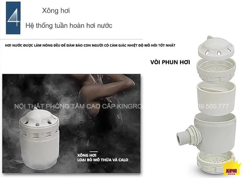 Hệ thống xông hơi tuần hoàn nước hiệu quả của Phòng Xông Hơi Ướt SK2