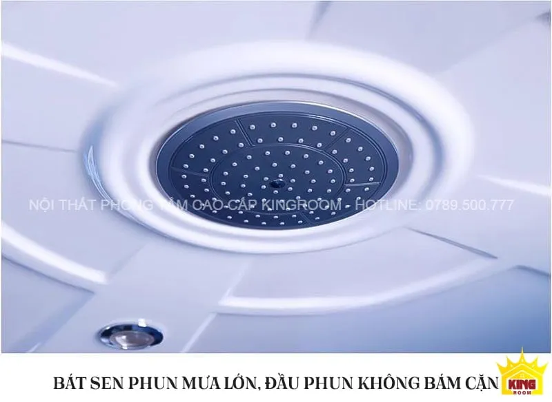 Đầu vòi sen lớn của Phòng Xông Hơi Ướt SK2, thiết kế tránh bám cặn hiệu quả