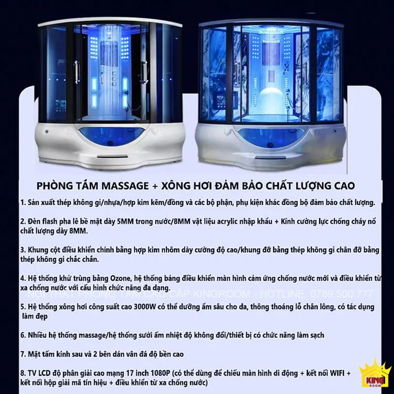 Hình ảnh Phòng Tắm Massage và Xông Hơi Ướt SC30 kèm thông số chi tiết và tính năng