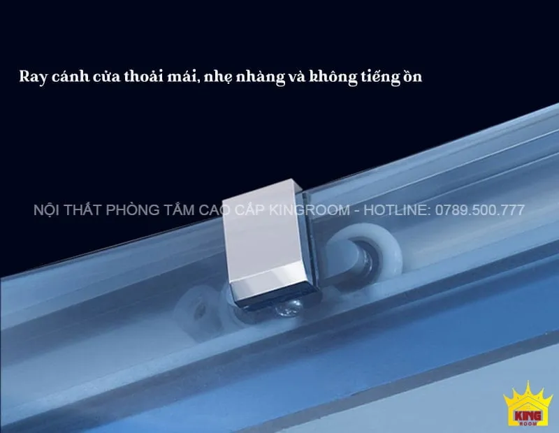 Hệ thống ray cửa êm ái của Phòng Xông Hơi Gia Đình C90