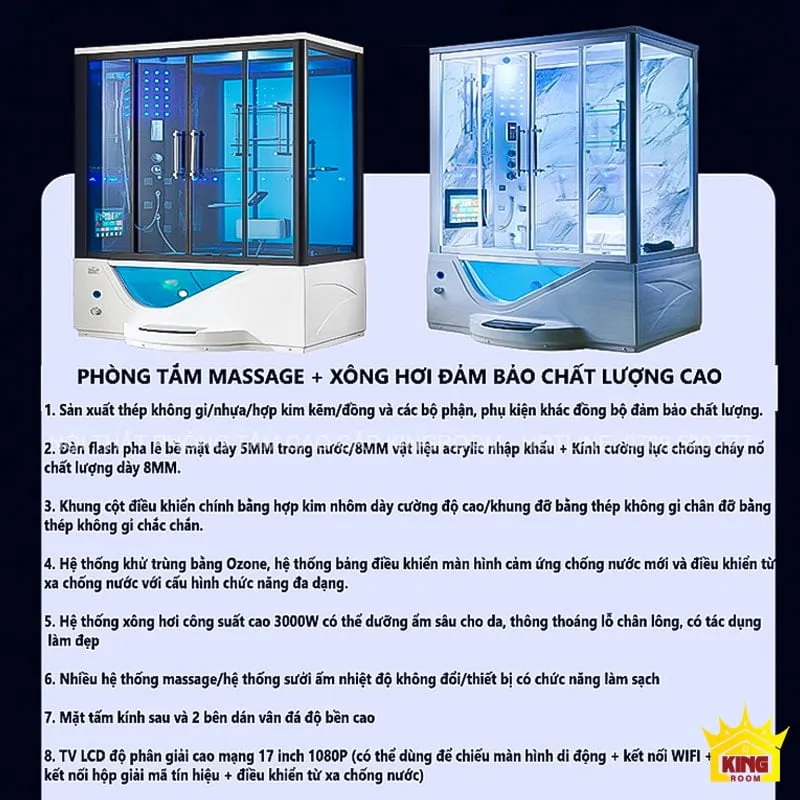 Phòng xông hơi C90 với thiết kế sang trọng và công nghệ hiện đại