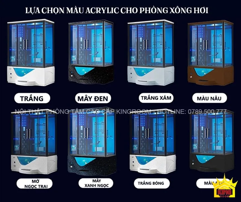 Lựa chọn màu Acrylic cho Phòng Xông Hơi Gia Đình C90