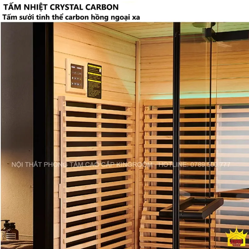 Tấm nhiệt Crystal Carbon trong phòng xông hơi TS50 cho hiệu quả hồng ngoại xa