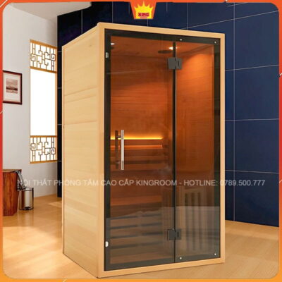 Phòng xông hơi đá núi lửa KH5 tích hợp trong không gian nội thất hiện đại
