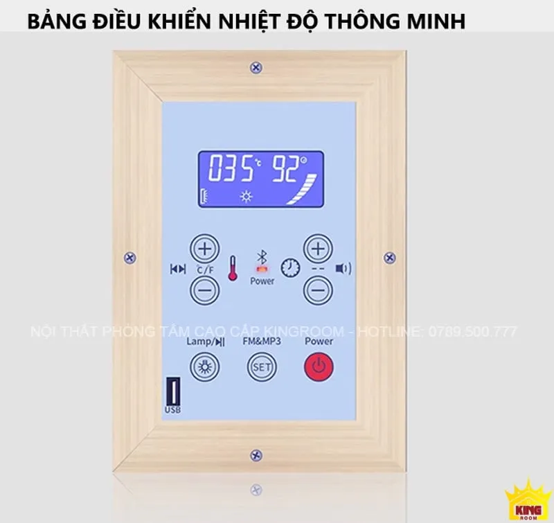 Bảng điều khiển nhiệt độ thông minh cho phòng xông hơi