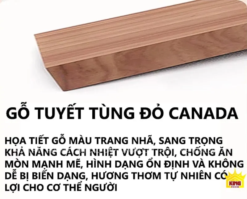 Vật liệu phòng xông là cây tuyết tùng Canada cao cấp