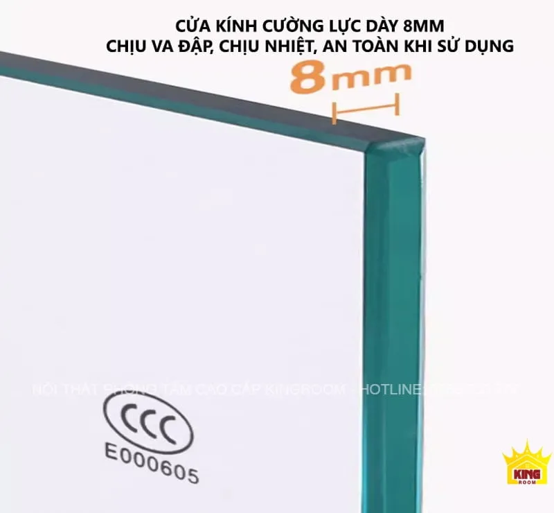 Cửa kính cường lực an toàn và chịu nhiệt cho phòng xông hoi