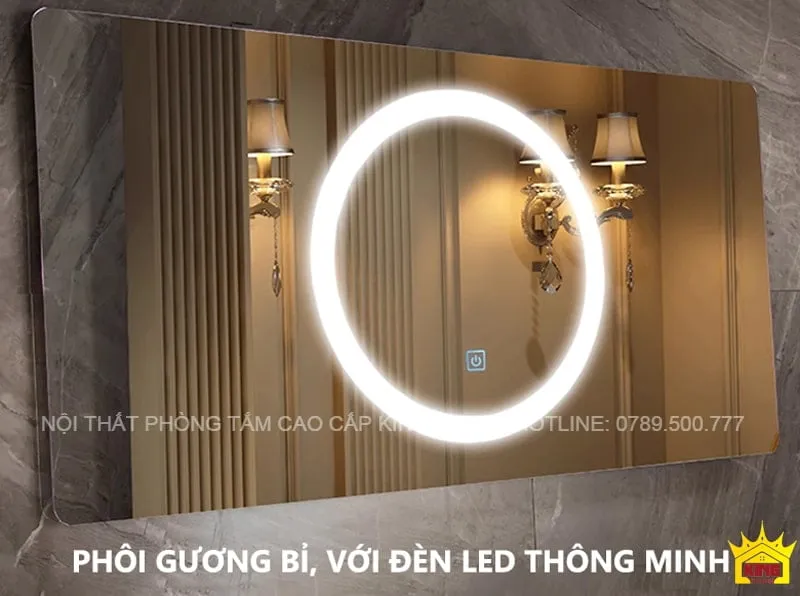 Gương với đèn LED thông minh và chiếu sáng mềm mại, thắp sáng không gian phòng tắm cao cấp