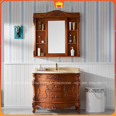 Tủ lavabo Tân Cổ Điển DT69 pha trộn giữa hiện đại và cổ điển