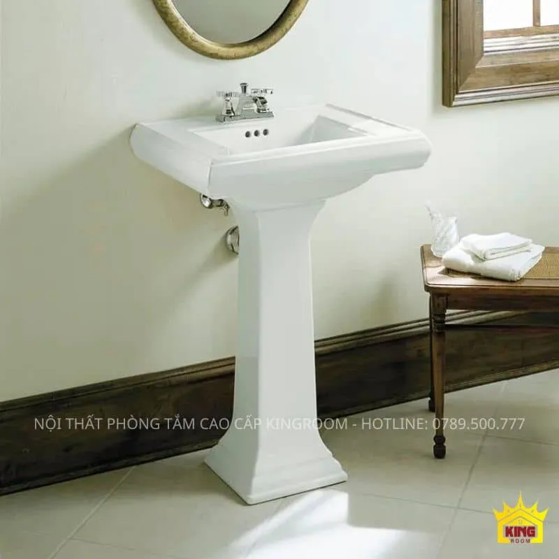 Lavabo đứng Kohler phù hợp nhất với phong cách phòng tắm cổ điển, quý tộc