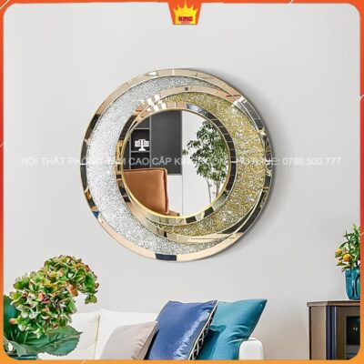 Gương treo tường đặc biệt trong không gian sống với khung trang trí hấp dẫn
