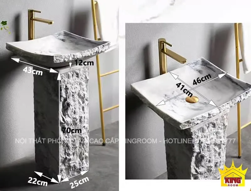 Sản phẩm Lavabo đá Marble KN10 lạ mắt