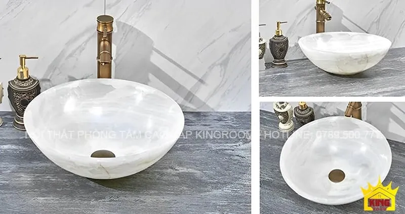 Lavabo đá tự nhiên Onyx đẳng cấp cho phòng tắm