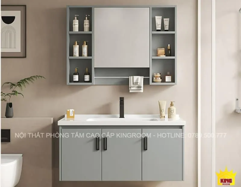 Tủ lavabo inox Kingroom với thiết kế thông minh