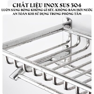 giá treo khăn nhà tắm bằng inox 304 S8