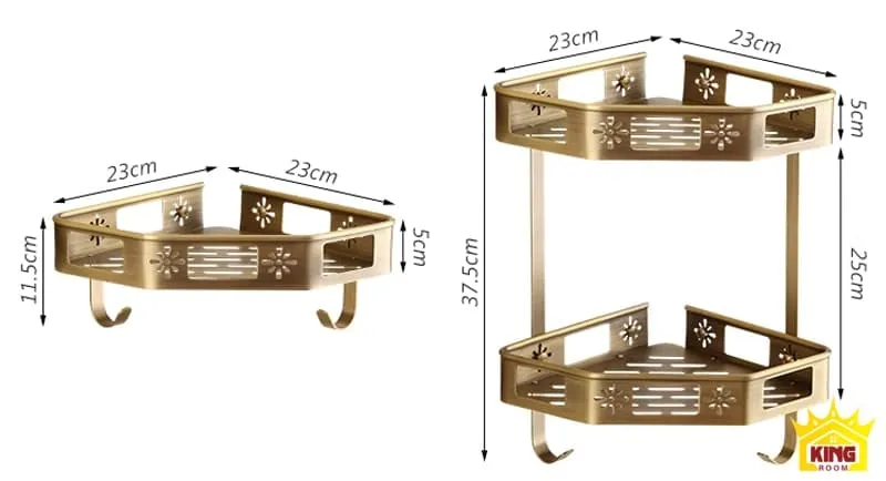 Kích thước của kệ góc nhà tắm GV6