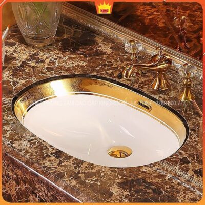 Lavabo Âm Bàn Mạ Vàng Aqua AS20 - ảnh 3