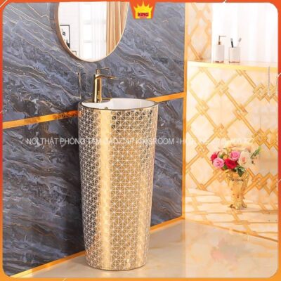 Lavabo Đứng Mạ Vàng Aqua DE50 - ảnh 2