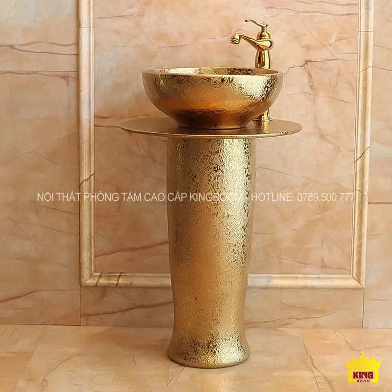 Lavabo đứng mạ vàng Aqua DT9