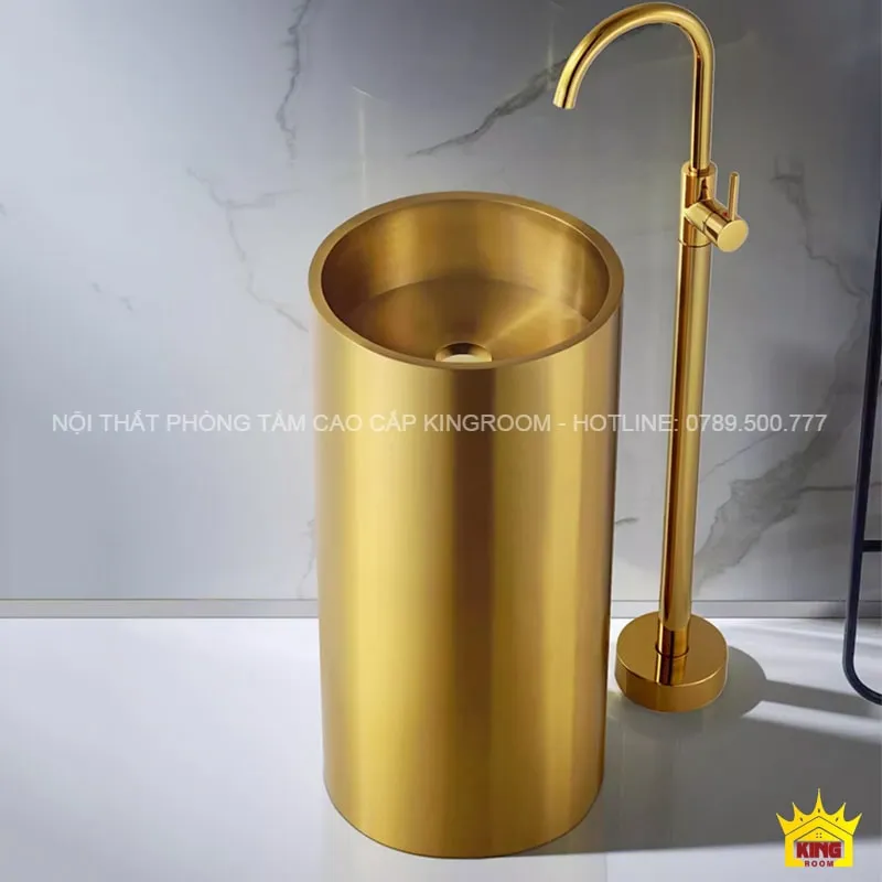 Mẫu lavabo inox chậu đứng