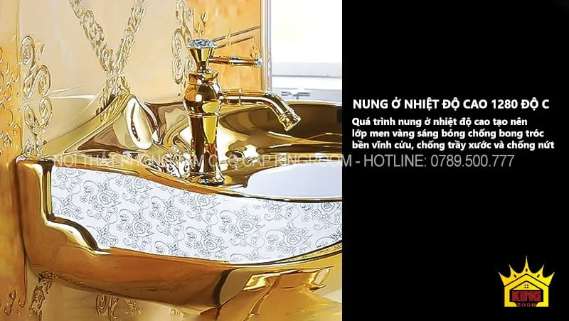 Nung nhiệt độ cao giúp lavabo QS5 đảm bảo chắc chắn