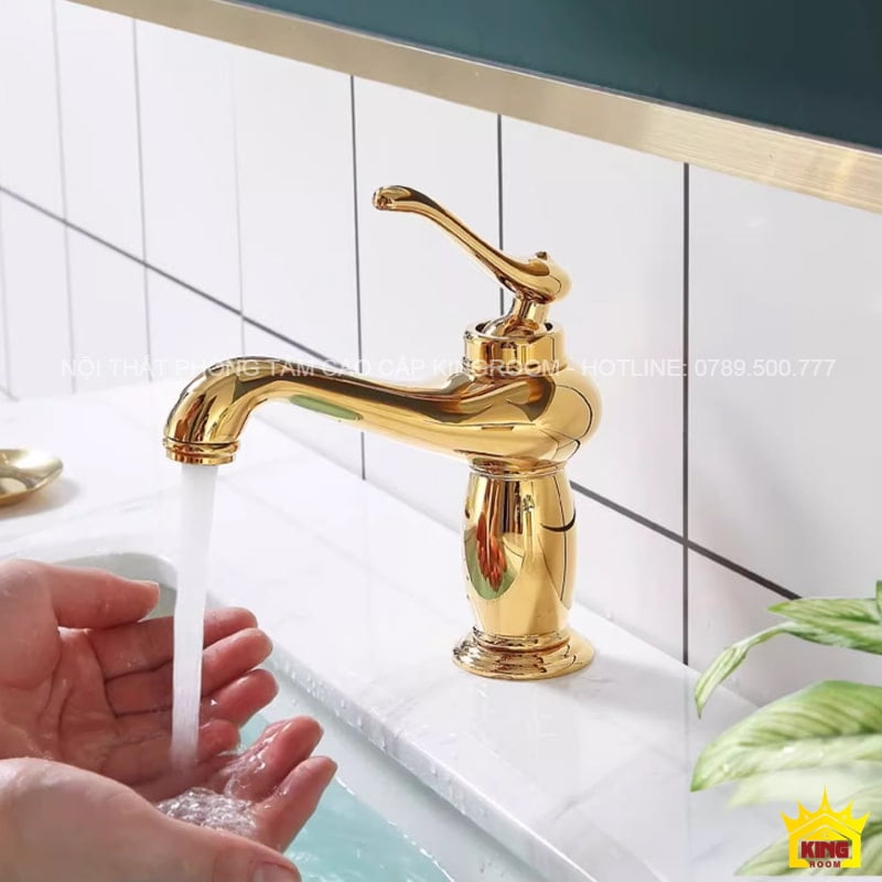 Vòi ngắn cổ thấp thích hợp với lavabo lắp âm bàn