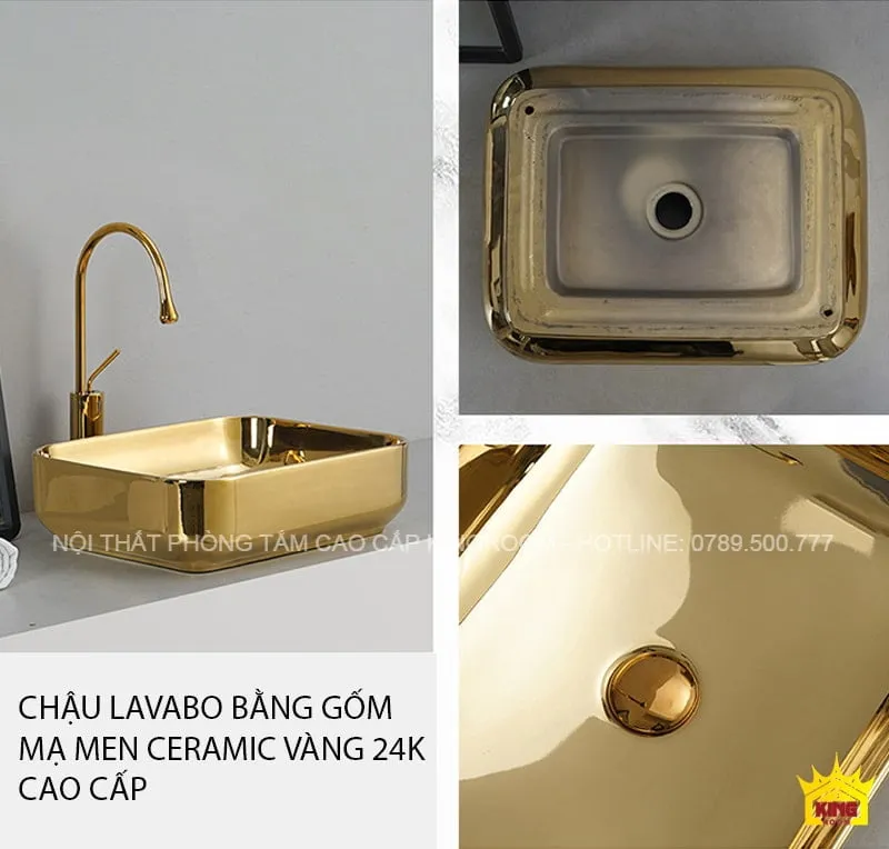 Lavabo rửa mặt bằng sứ cao cấp