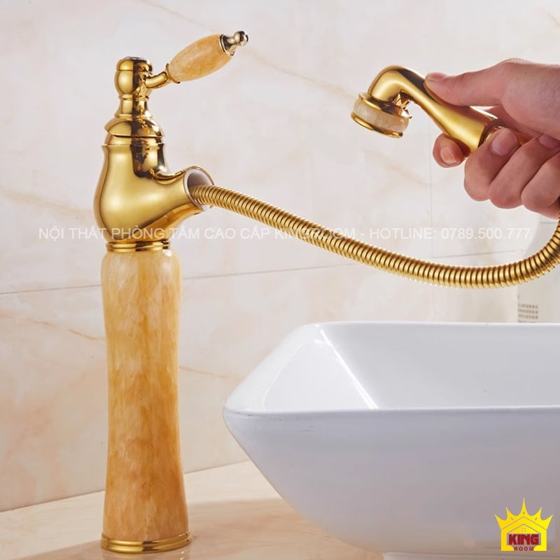 Mẫu vòi lavabo có dây rút